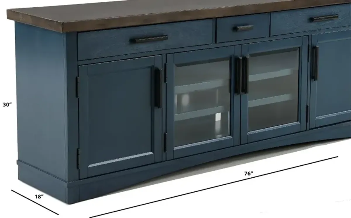 Amy Denim Blue 76" TV Stand
