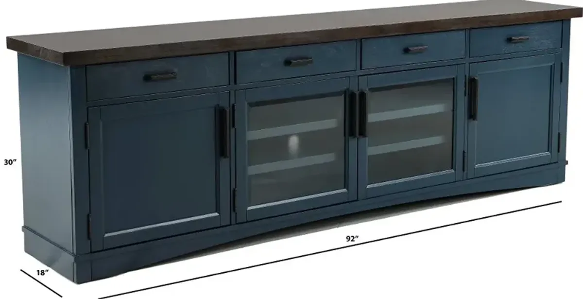 Amy Denim Blue 92" TV Stand