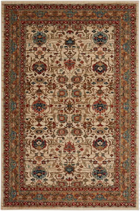 Spice Market 5 x 8 Keralam Cream and Red Area Rug