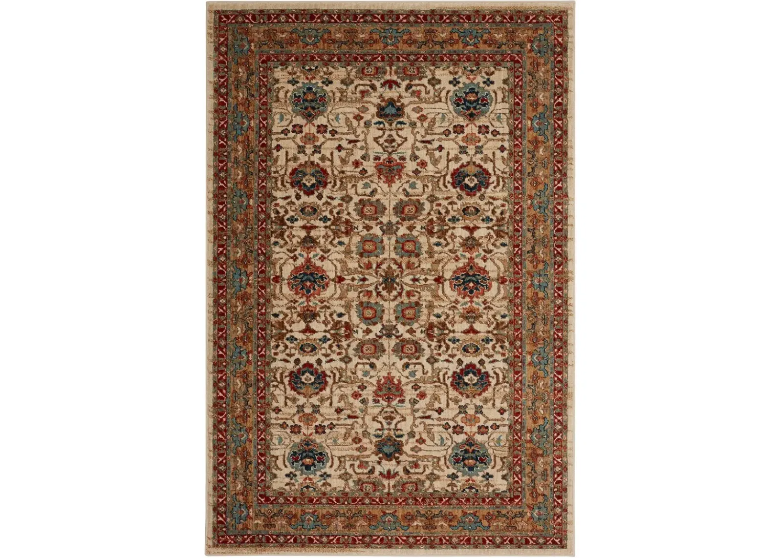 Spice Market 5 x 8 Keralam Cream and Red Area Rug