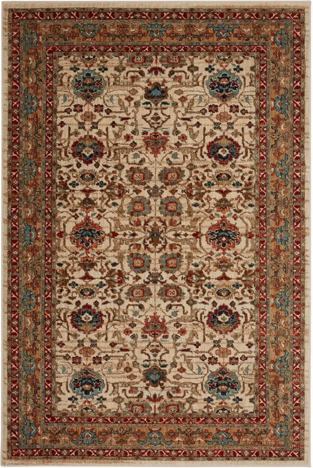 Spice Market 5 x 8 Keralam Cream and Red Area Rug