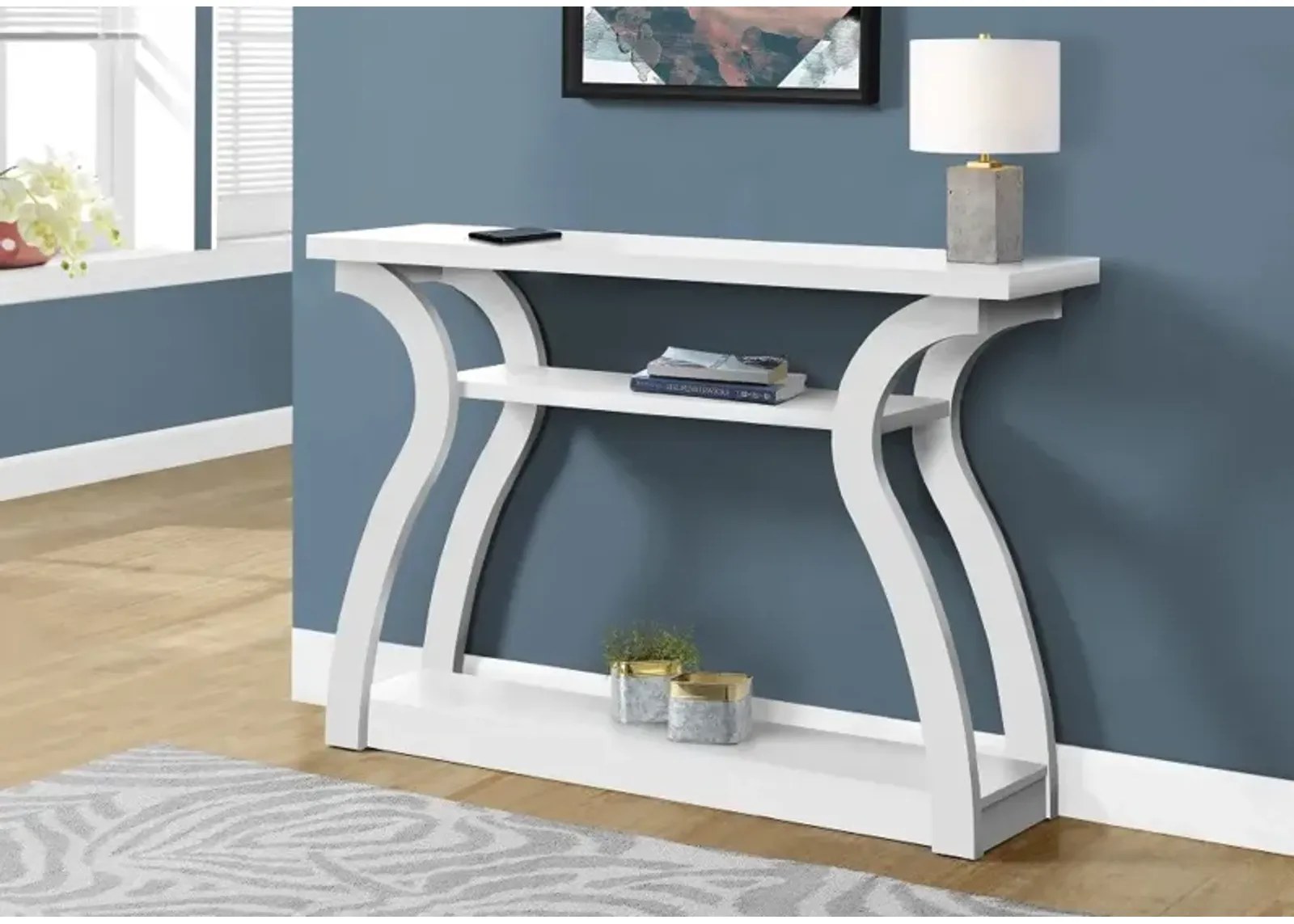 Hall Console Table - White