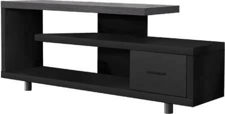 Modern Black and Gray 60 Inch TV Stand