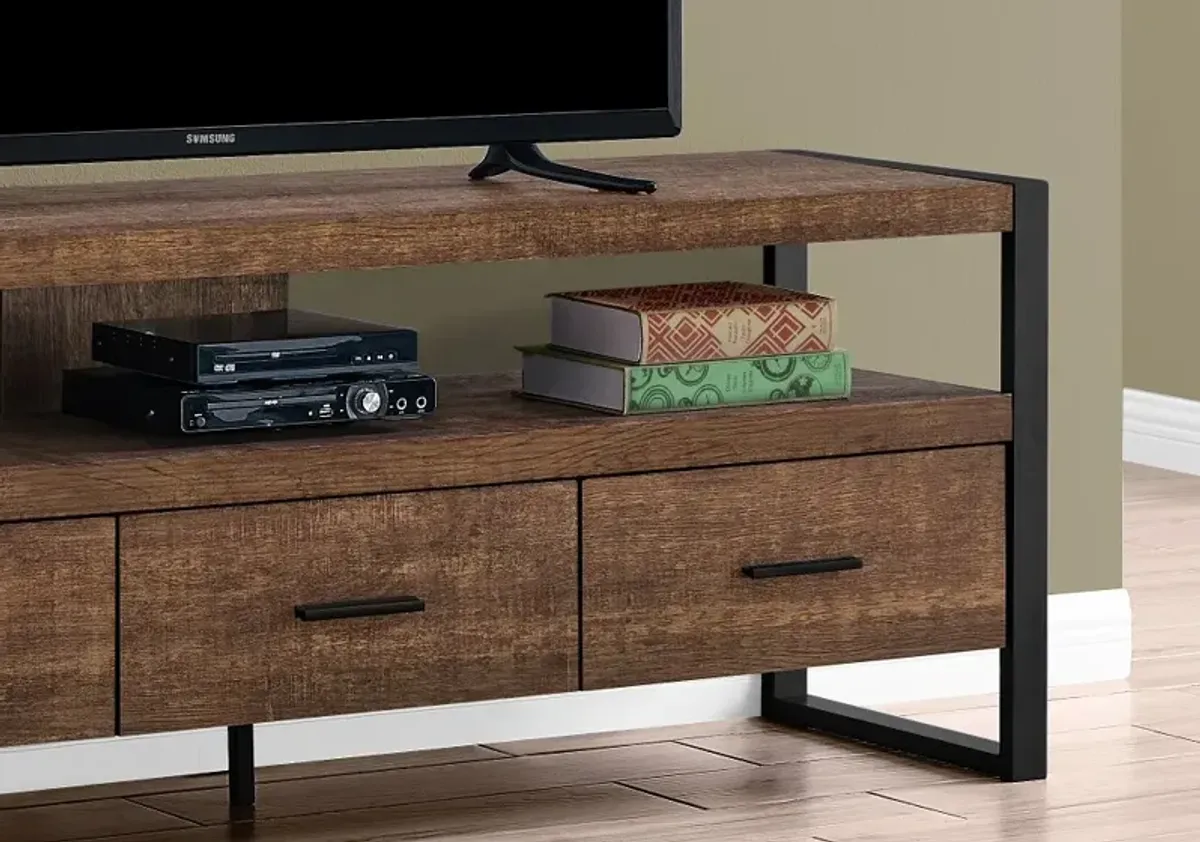 Industrial Brown 3 Drawer TV Stand