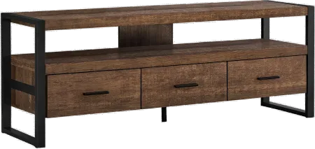 Industrial Brown 3 Drawer TV Stand