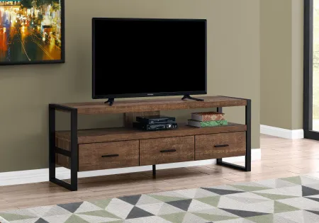Industrial Brown 3 Drawer TV Stand