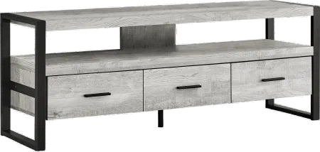 Modern Industrial Gray 3 Drawer TV Stand