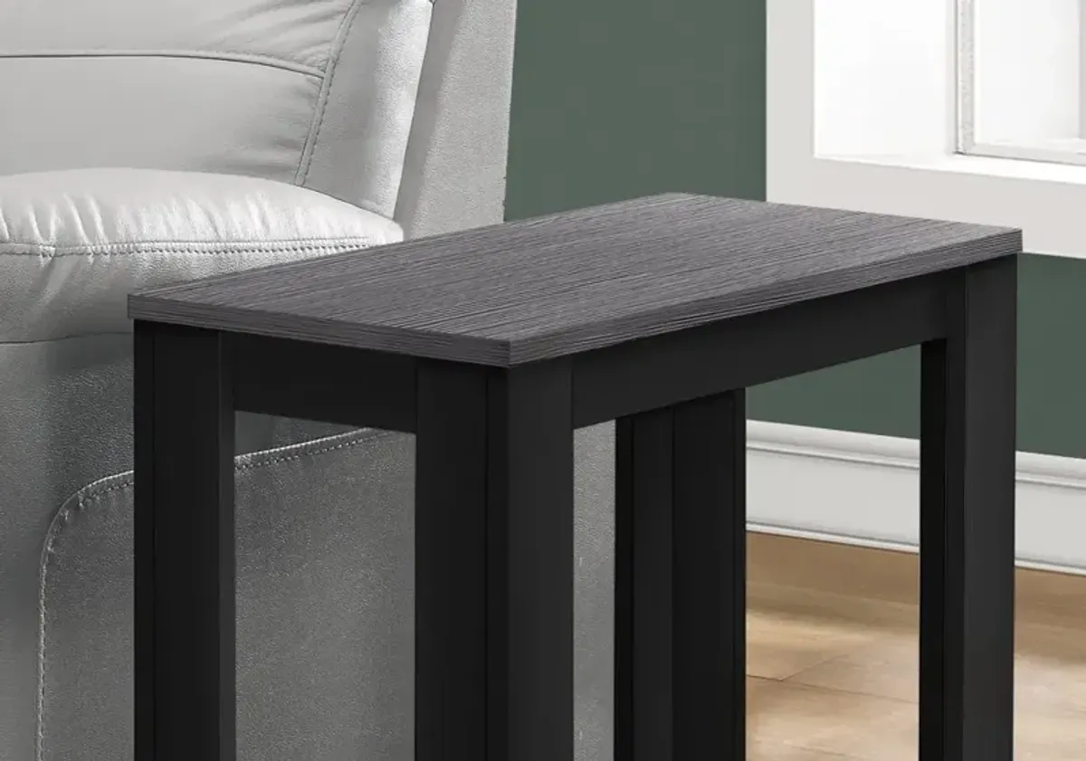 Milford Black Side Table with Gray Top