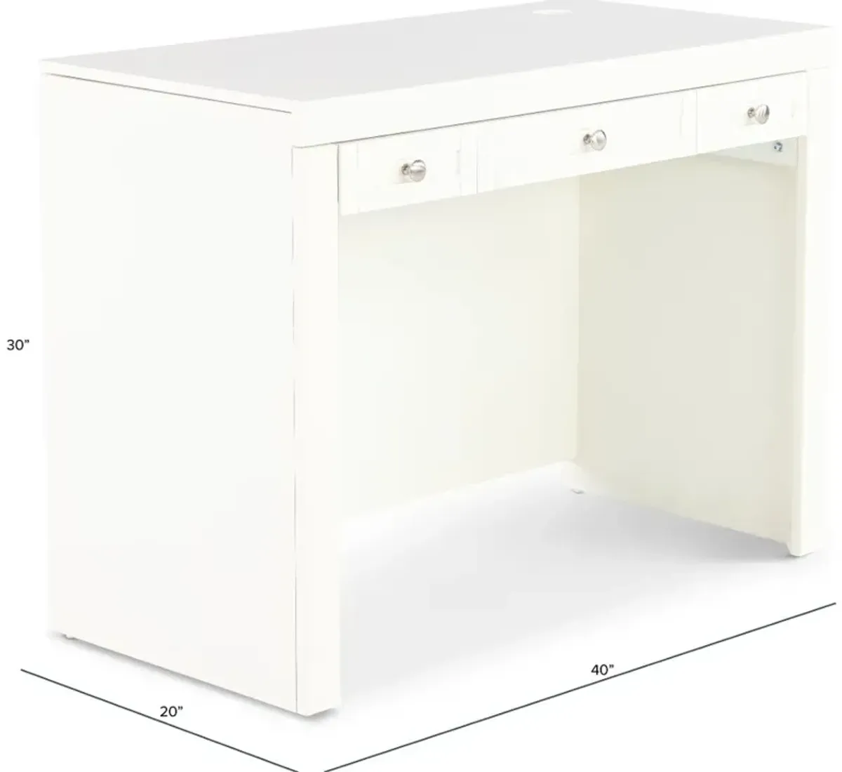 Catrina White 40 Inch Desk