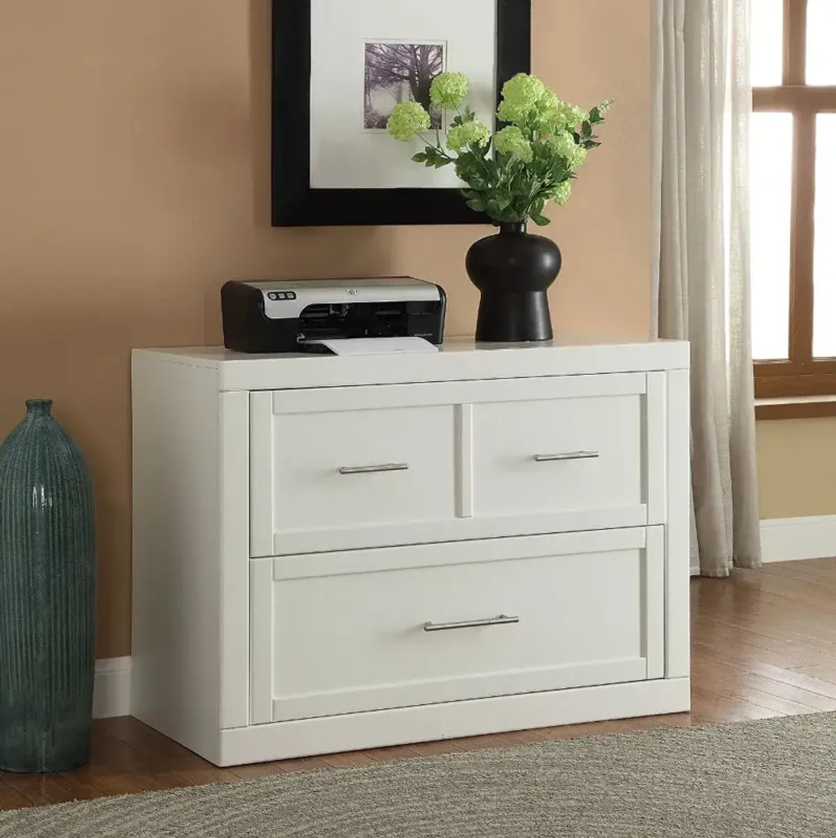 Catrina White 2 Drawer Lateral File Cabinet