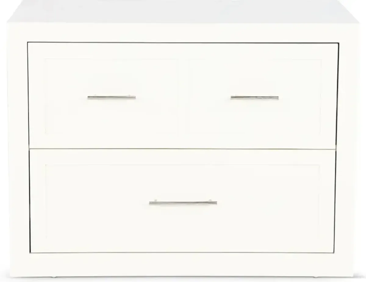 Catrina White 2 Drawer Lateral File Cabinet