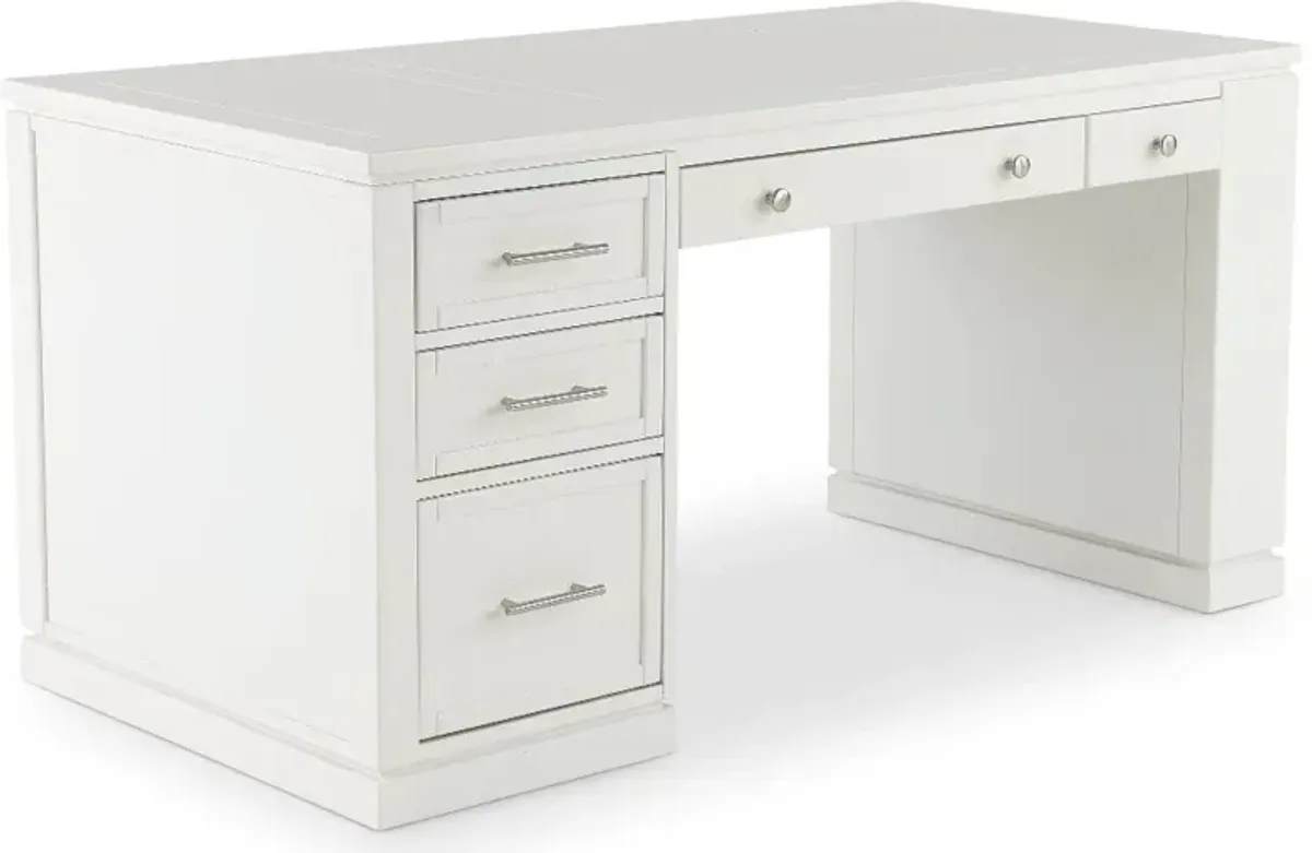 Catrina White 60" Writing Desk