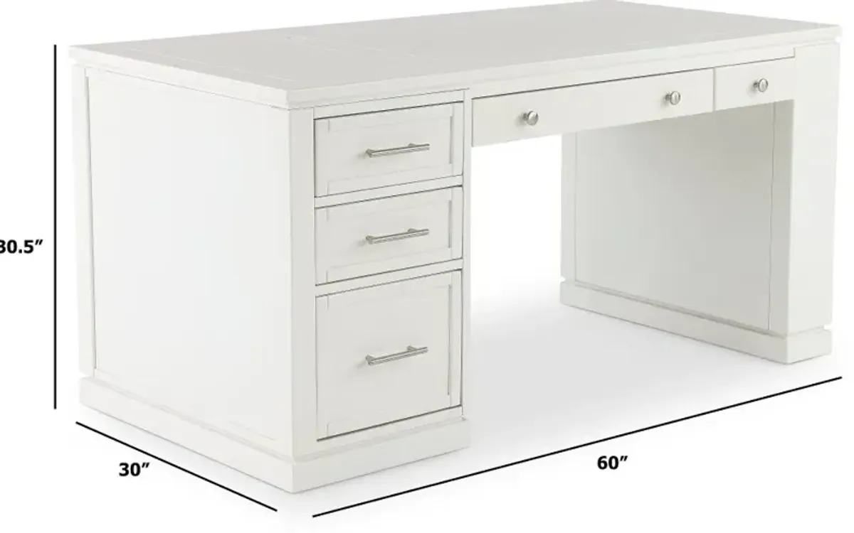 Catrina White 60" Writing Desk