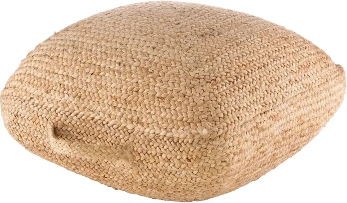 Khaki Jute Floor Pillow