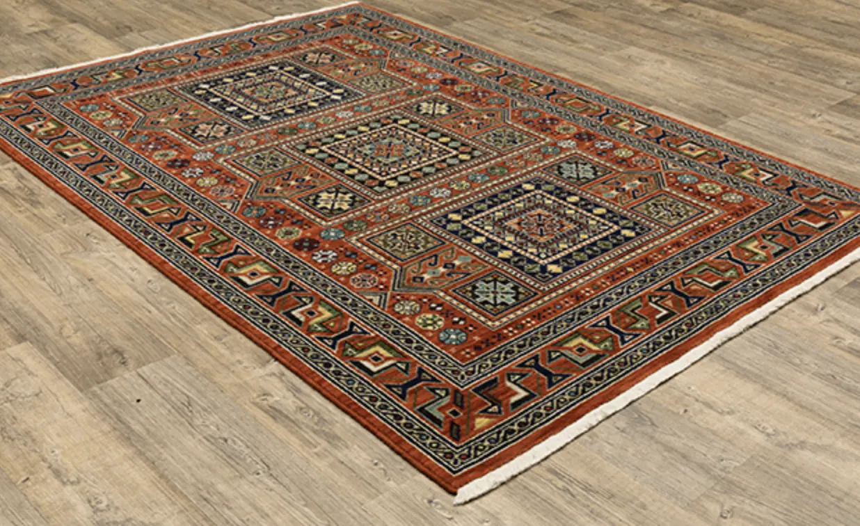 Lilihan 8 x 10 Large Red and Multi Area Rug