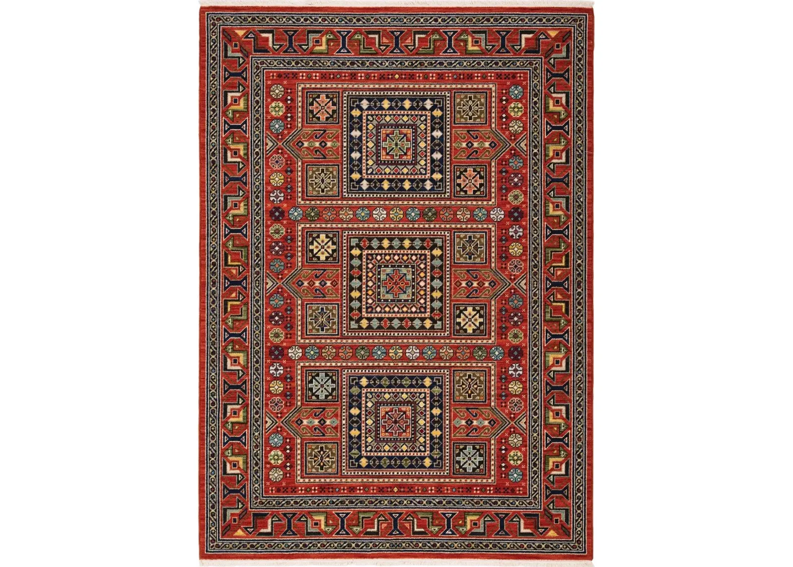 Lilihan 8 x 10 Large Red and Multi Area Rug