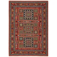 Lilihan 8 x 10 Large Red and Multi Area Rug