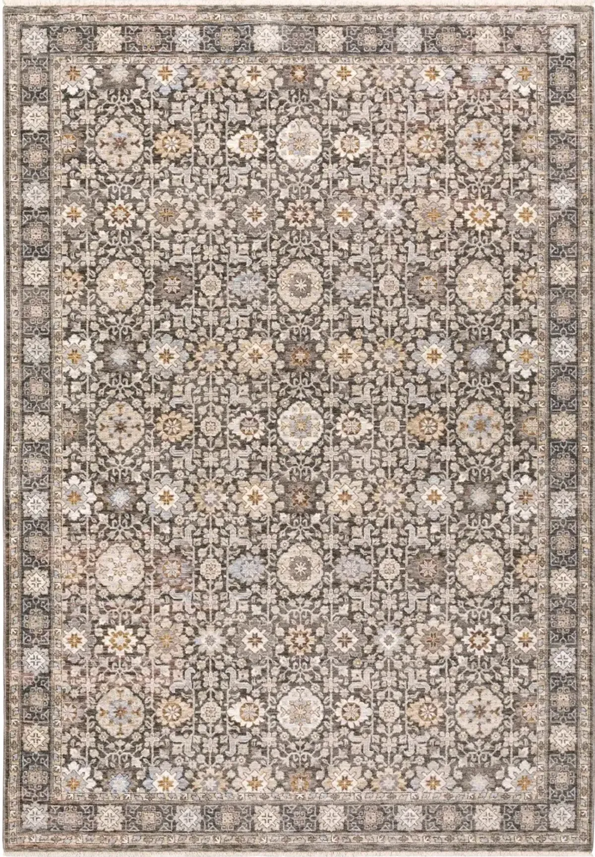 Maharaja 5 x 8 Traditional Ivory and Gray Area Rug