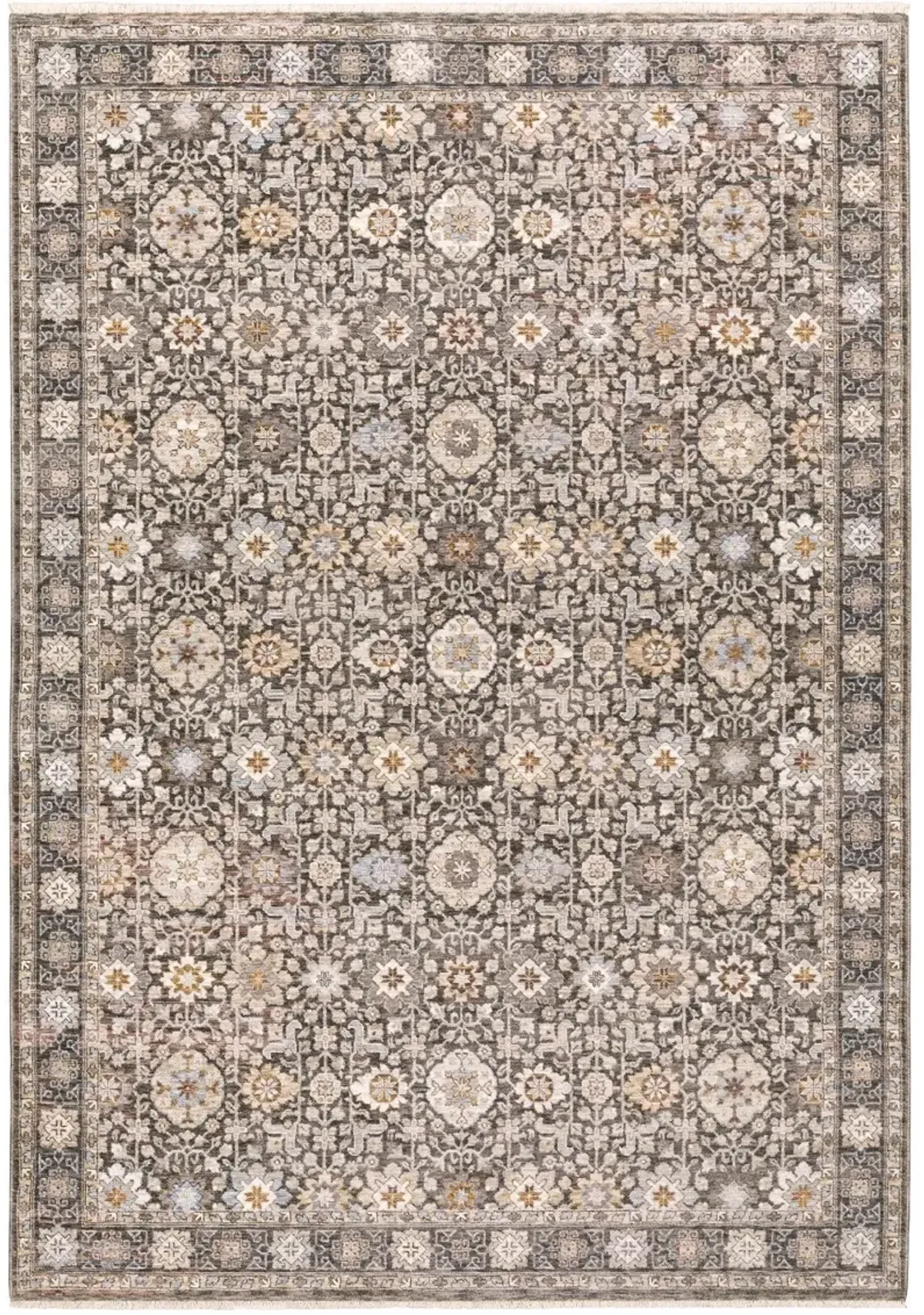 Maharaja 5 x 8 Traditional Ivory and Gray Area Rug