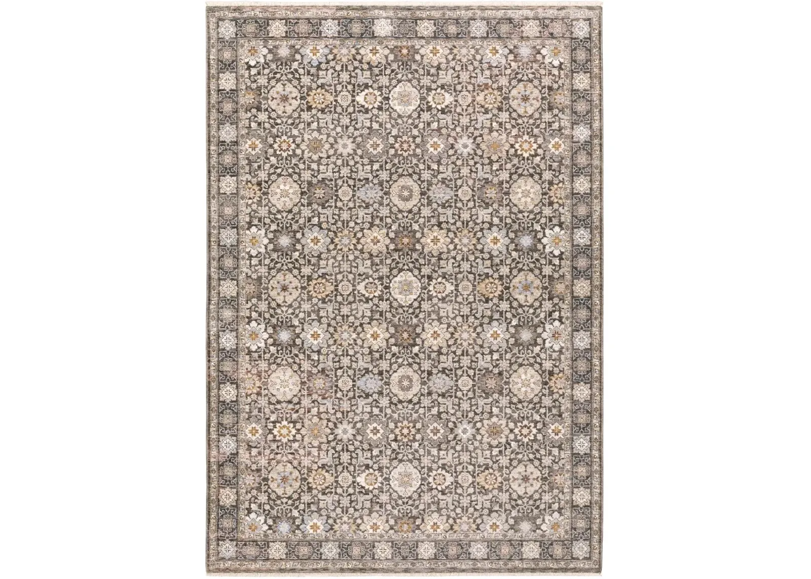 Maharaja 8 x 10 Traditional Ivory and Gray Area Rug