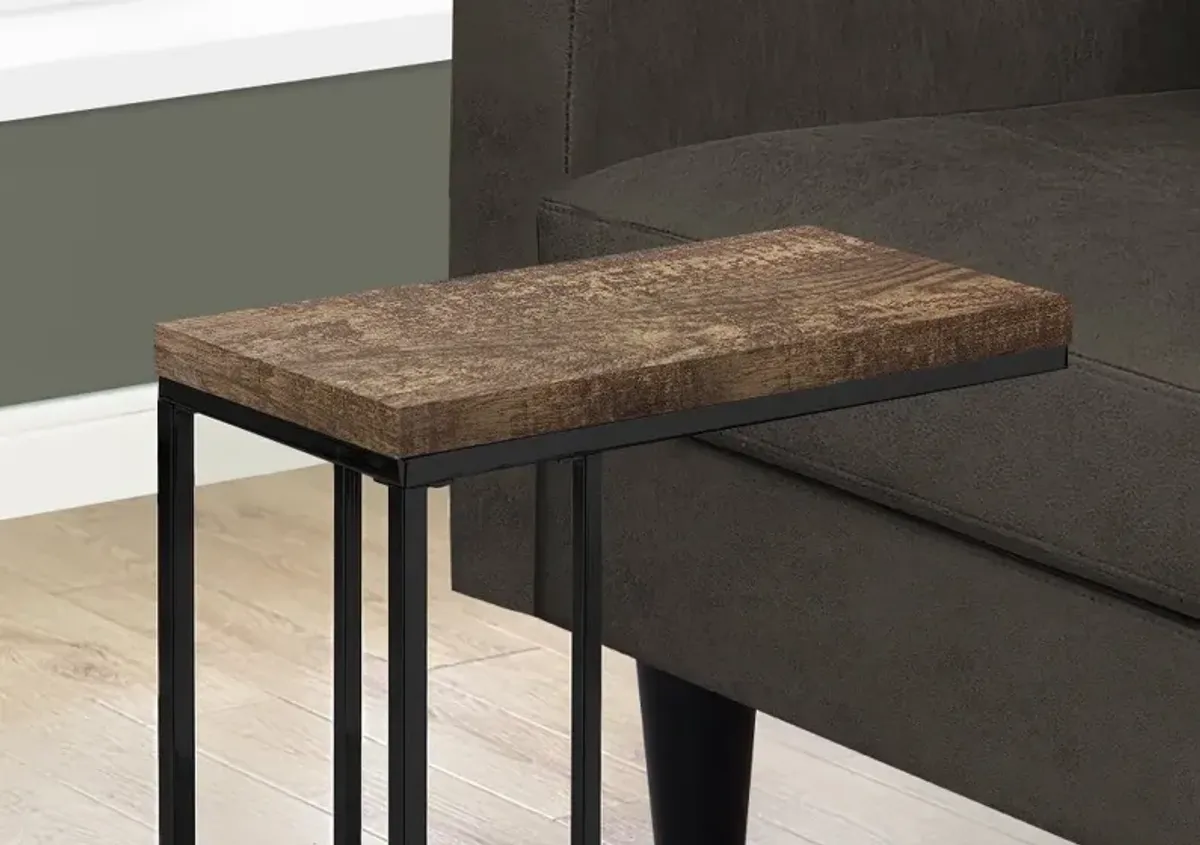 Contemporary Brown Chairside C-Table