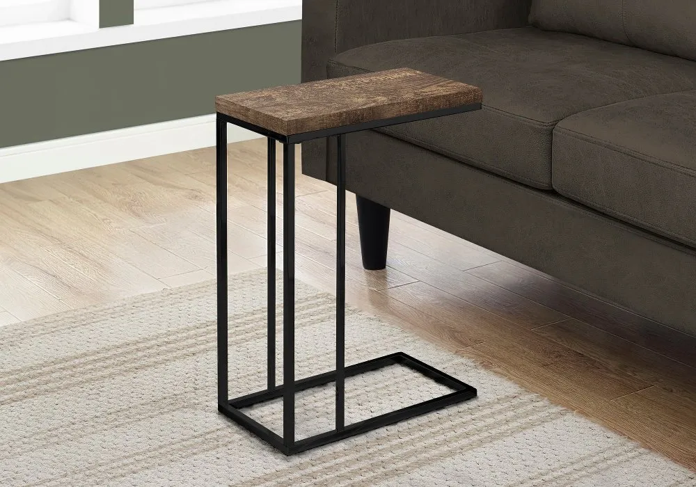 Contemporary Brown Chairside C-Table