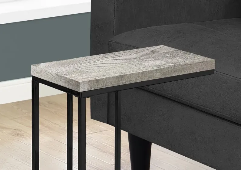 Contemporary Gray Chairside C-Table