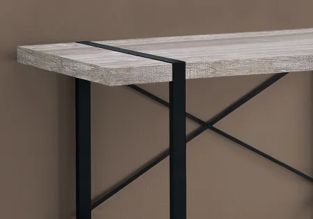 Reclaimed Taupe and Black Computer Desk