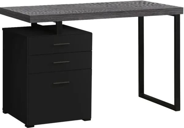Modern Black and Gray Small Computer Desk