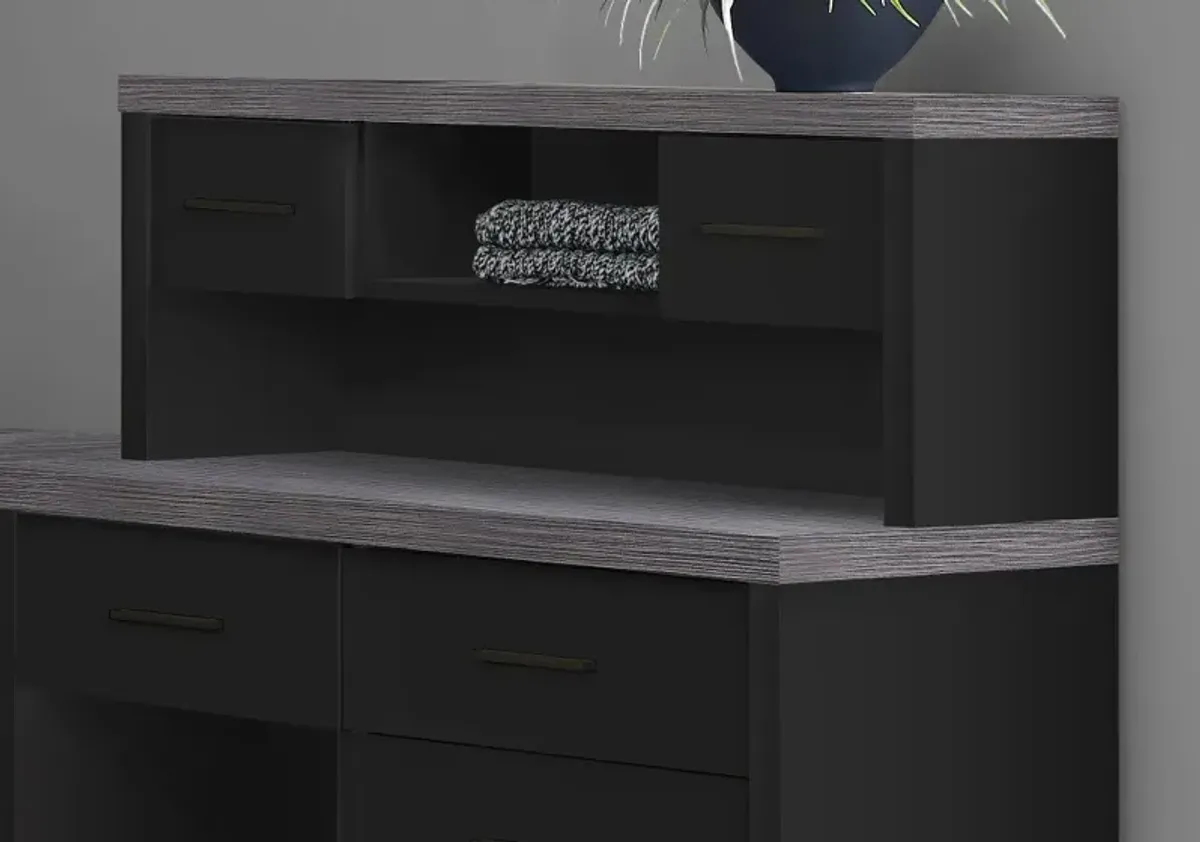 Contemporary Black and Gray Right Facing Desk