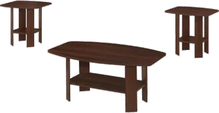 Traditional Cherry 3 Piece Occasional Table Set