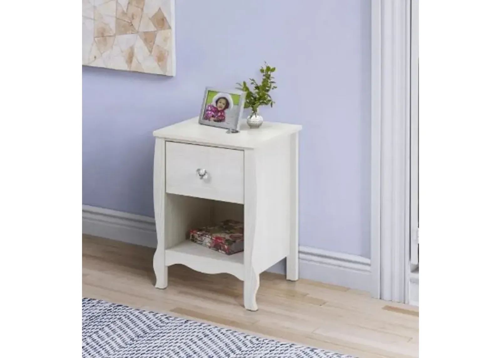 Classic White Nightstand - Lindsay