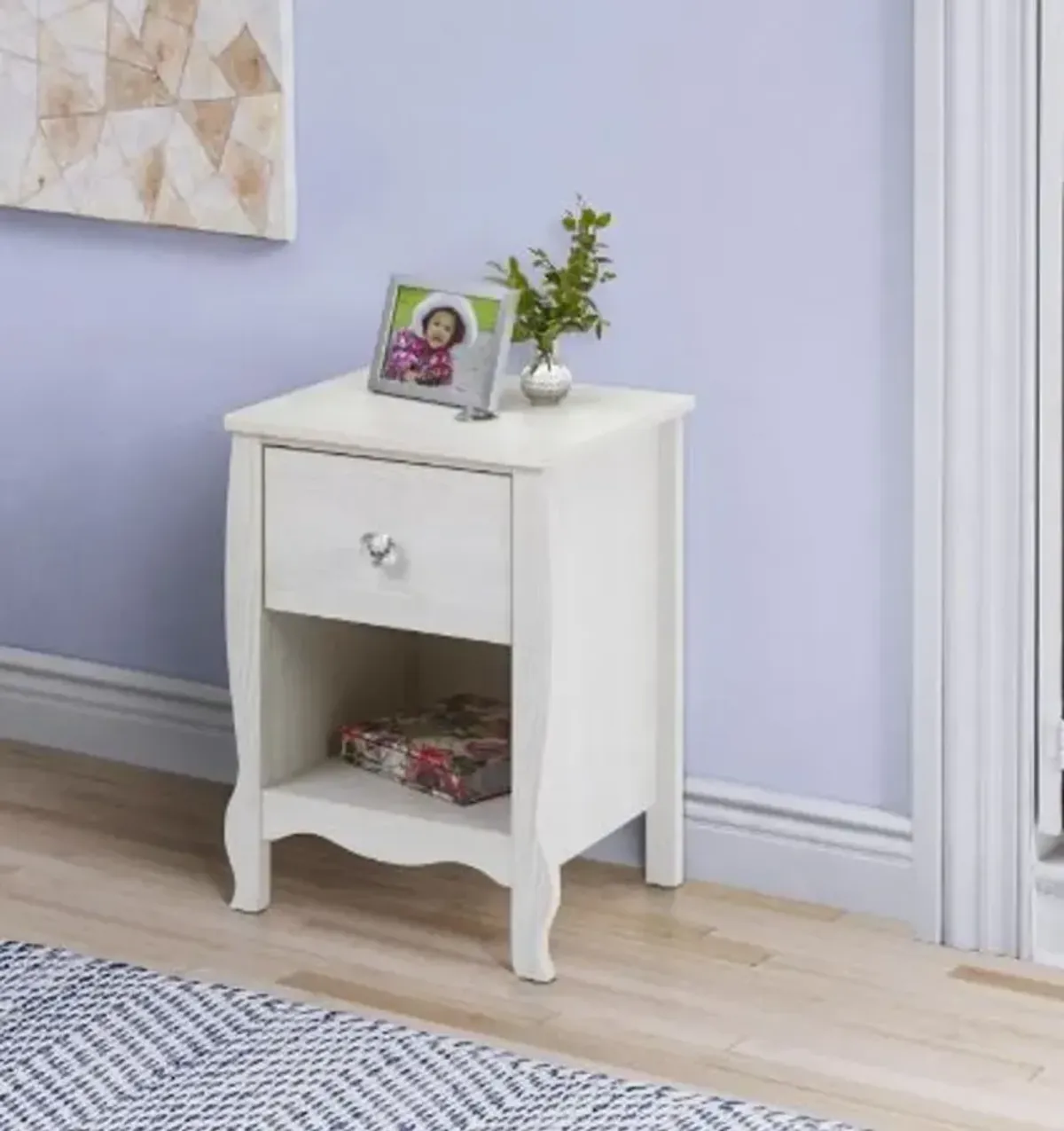 Classic White Nightstand - Lindsay