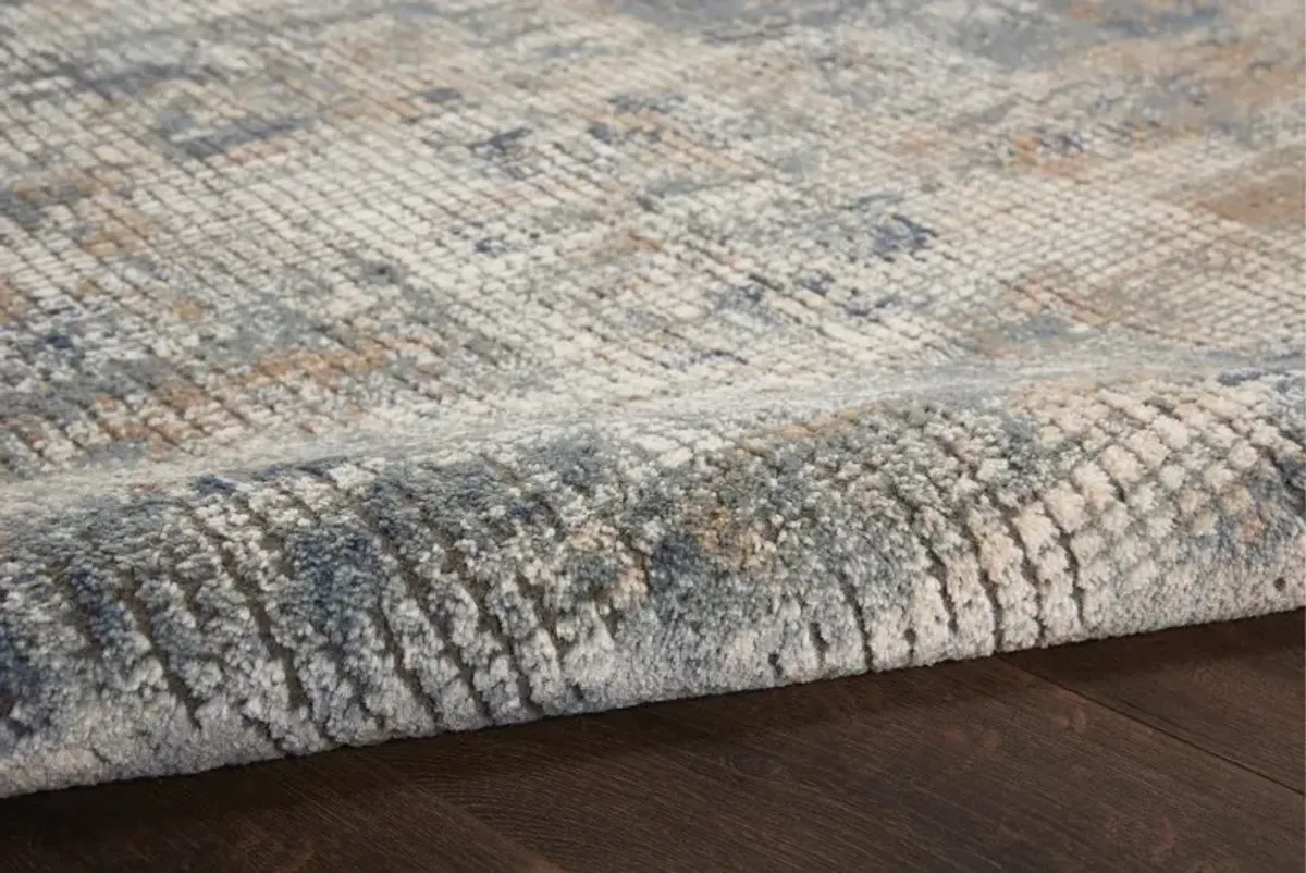 Quarry 5 x 7 Blue and Beige Area Rug