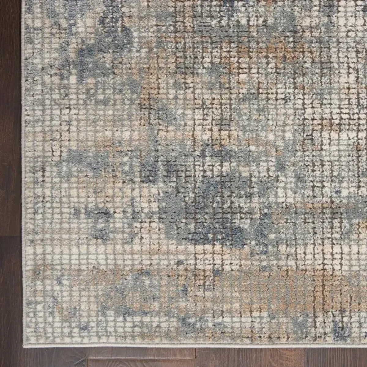 Quarry 5 x 7 Blue and Beige Area Rug