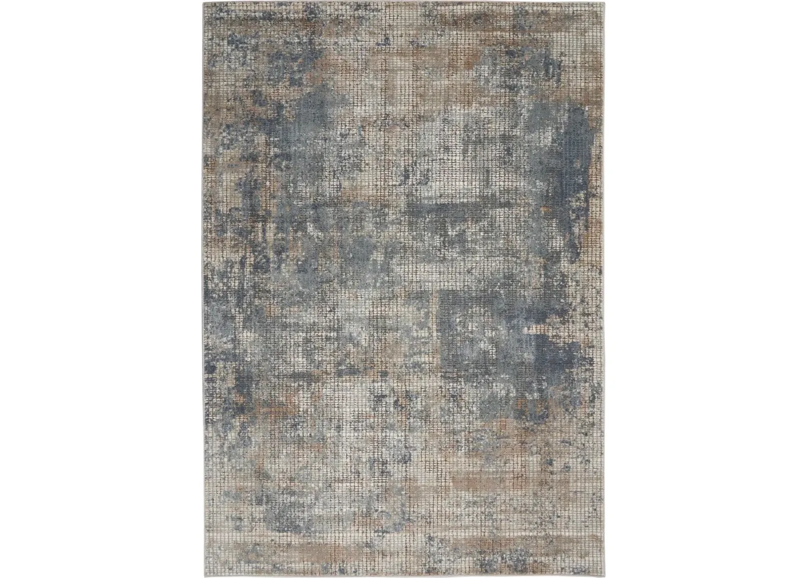 Quarry 5 x 7 Blue and Beige Area Rug