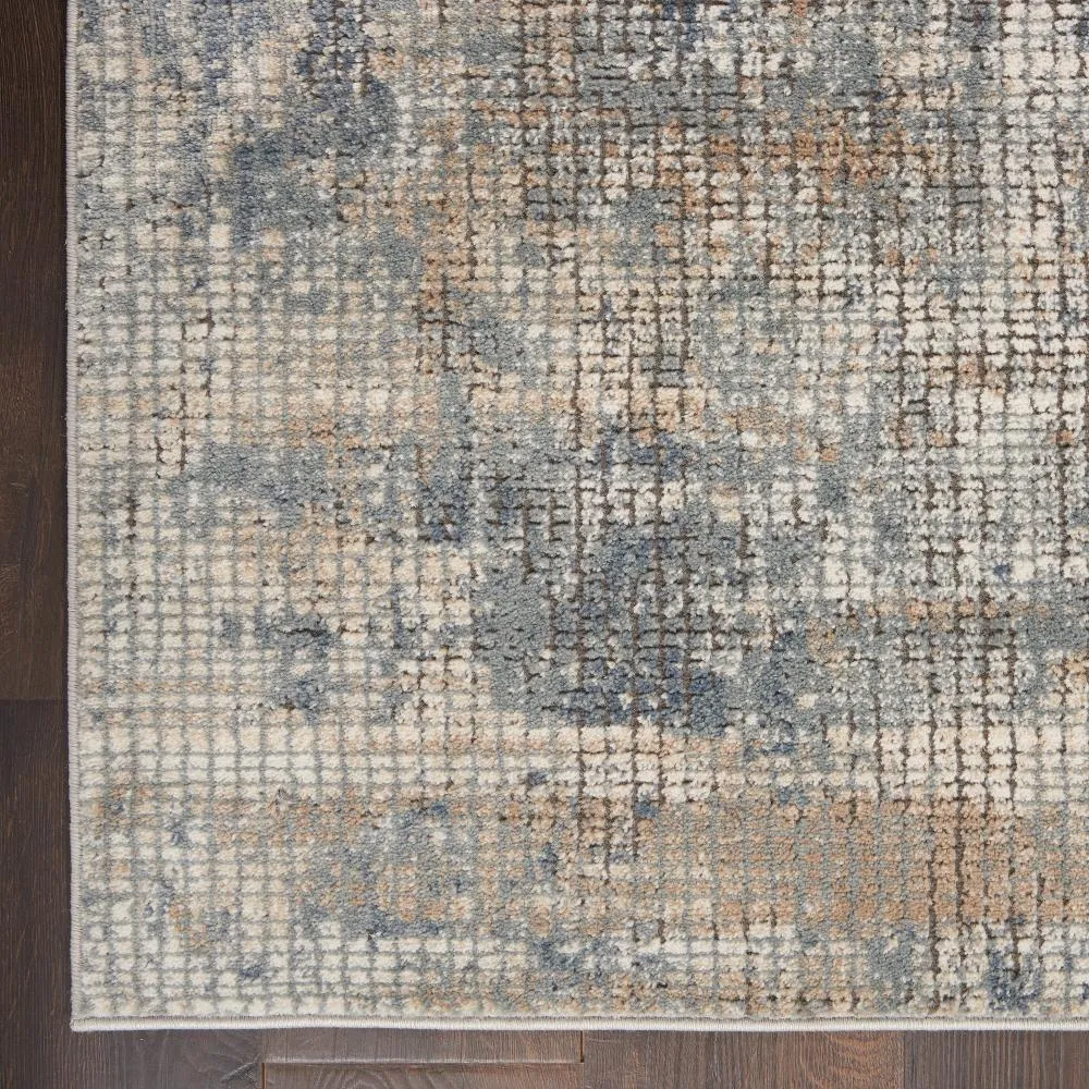 Quarry 8 x 10 Blue and Beige Area Rug