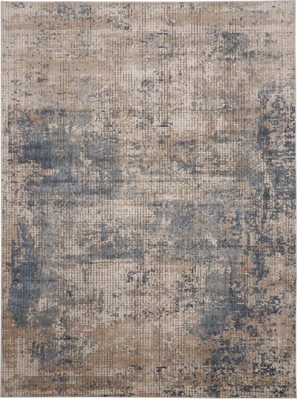 Quarry 8 x 10 Blue and Beige Area Rug