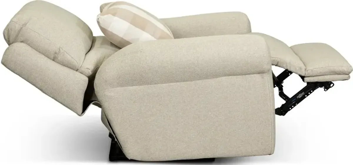 Westport Beige Lay Flat Power Recliner