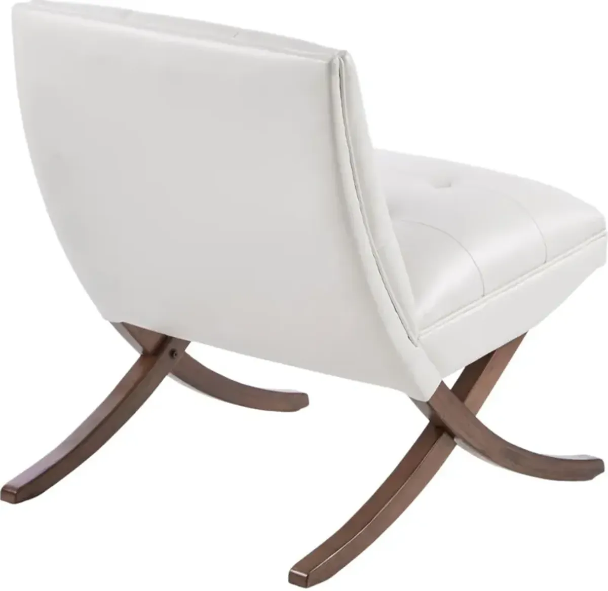 Wynn Mid Century Modern White Accent Chair