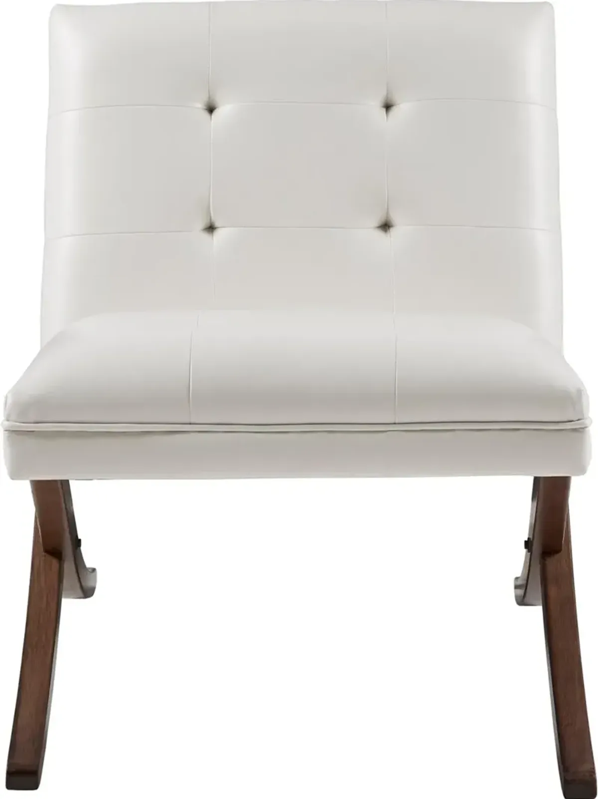 Wynn Mid Century Modern White Accent Chair