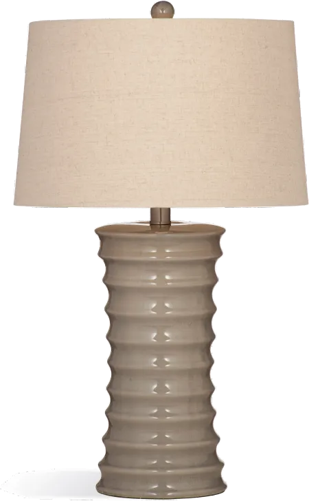 Transitional 30 Inch Neutral Gray Crackle Table Lamp