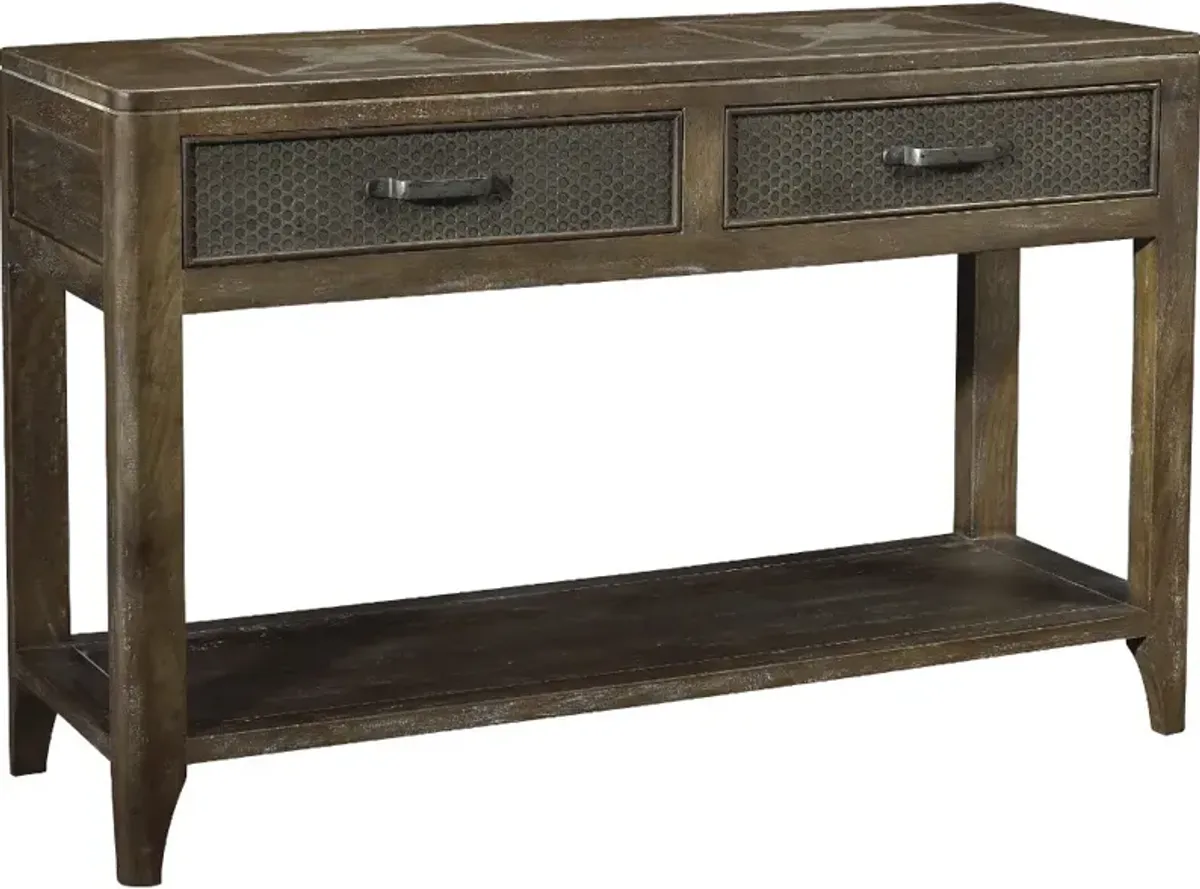 Corvelle Industrial Timberwood Sofa Table