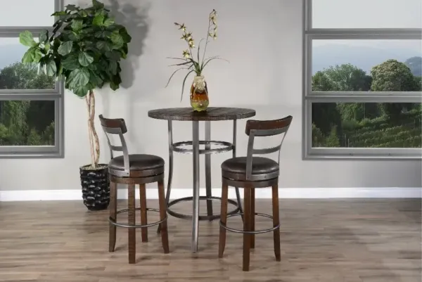 Barrel Dark Brown 42 Inch Pub Table