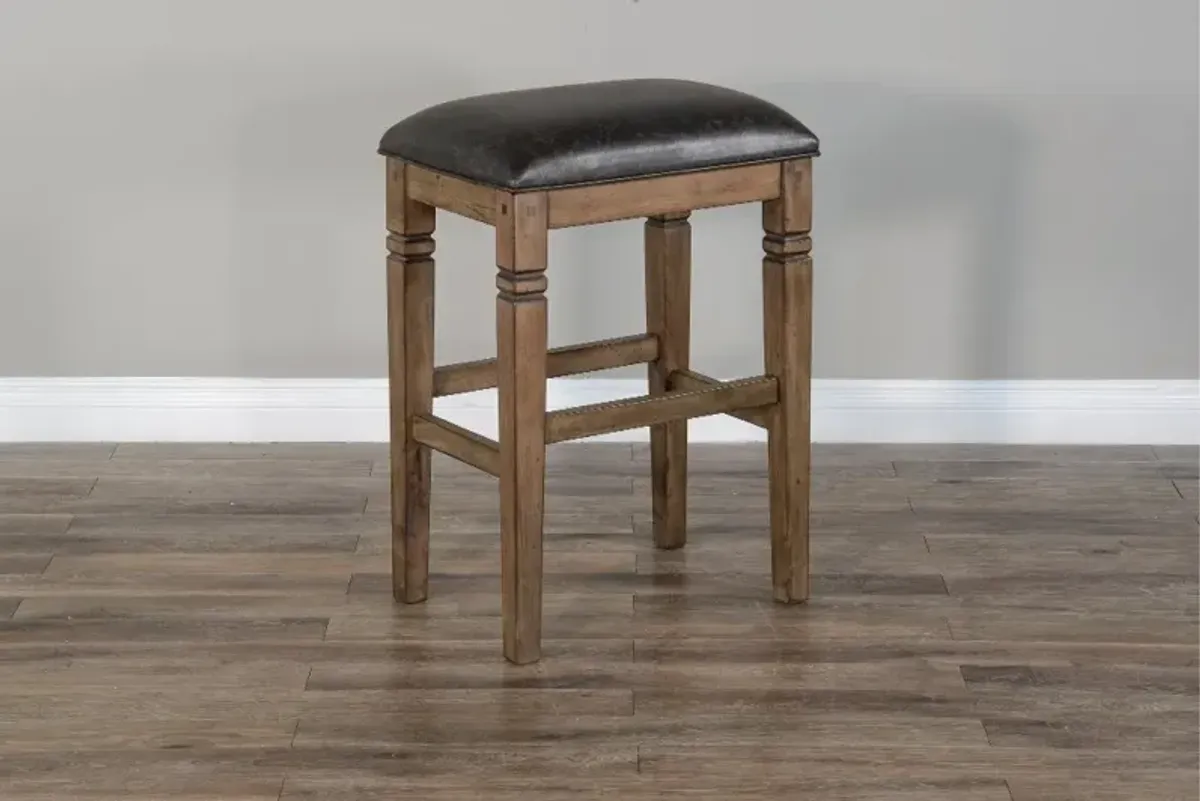 Doe Valley Rustic Brown Upholstered Bar Stool