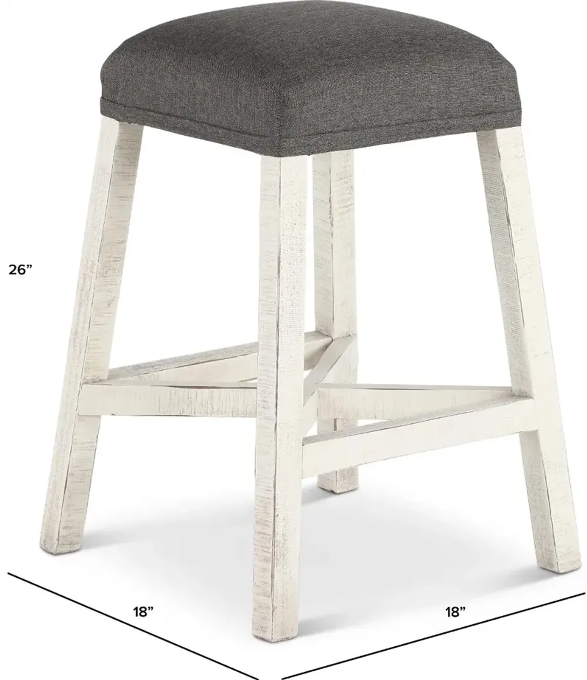 Stone White Wash Counter Height Stool