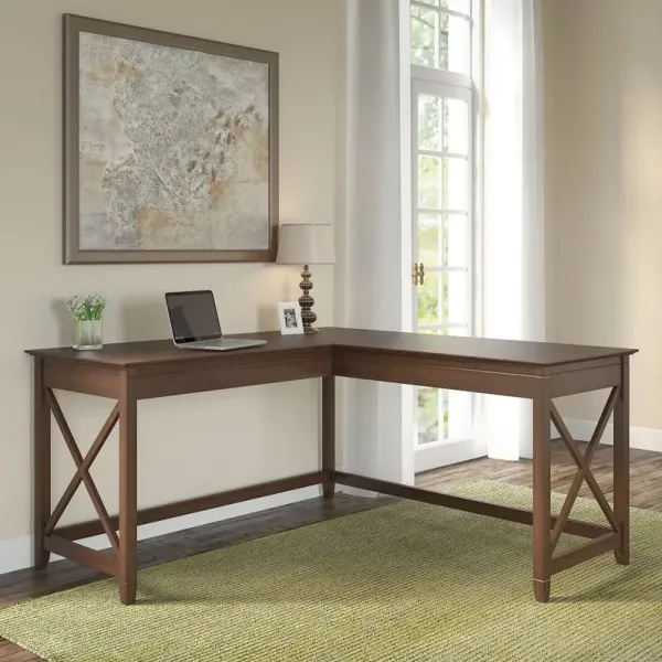 Key West Bing Cherry L-Shaped Desk