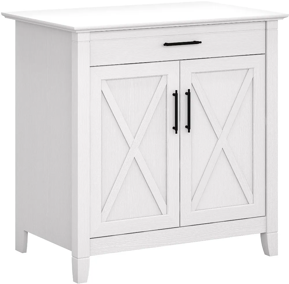 Key West White Secretary Desk - Bush Furniture