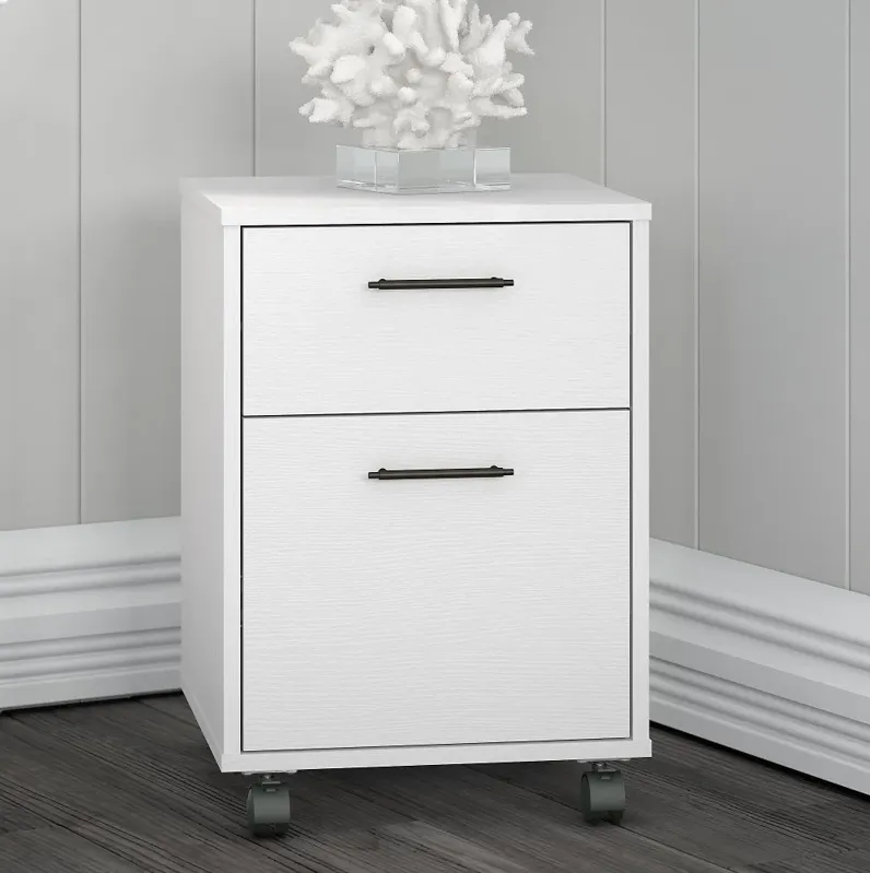 Key West White 2 Drawer Mobile Pedestal - Bush Furniture