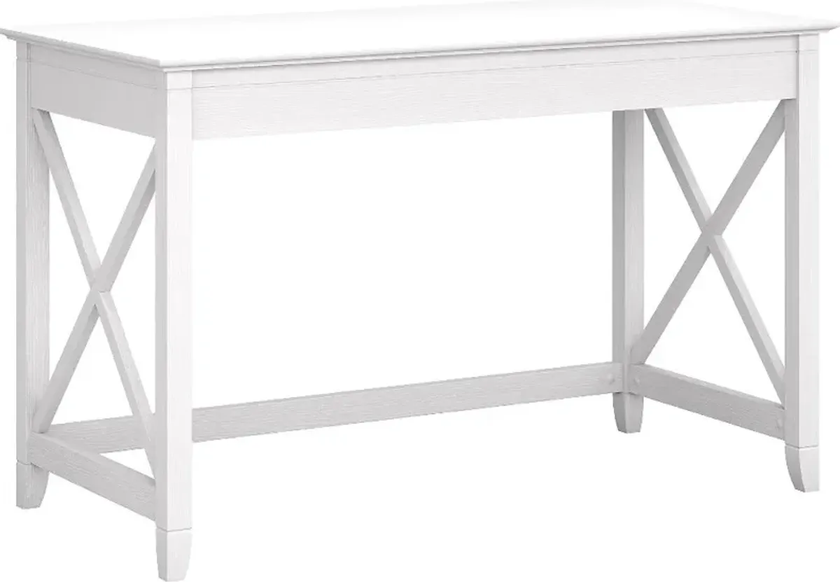 Key West White 48" Writing Desk - Bush Furniture